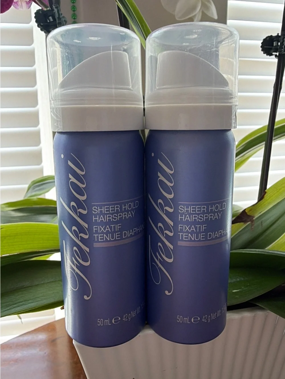 BUNDLE of 2 ,Sheer Hold Hairspray - Blue (50 mL)